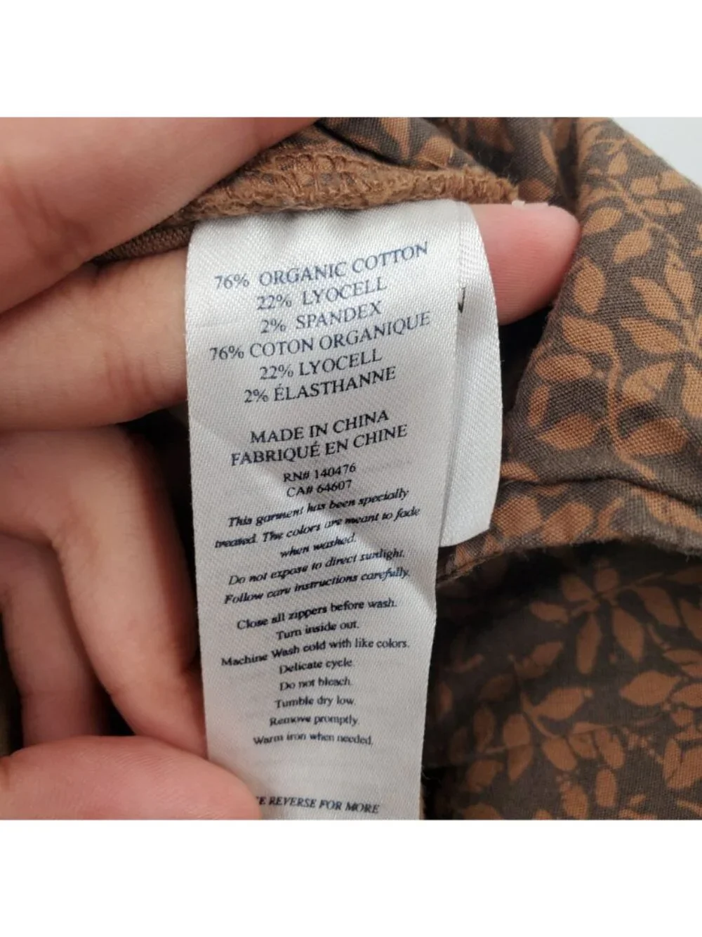 Faherty Regular Fit Textured Corduroy Pants Women Size 27 NWOT Brown High Rise